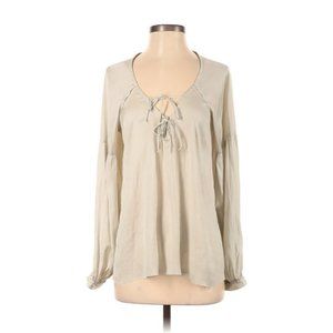 Calvin Rucker Ivory/silver Satin Blouse S